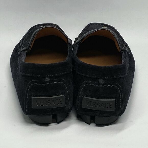 Versace Medusa Suede Leather Driver Loafers size 44/us size 11 - Picture 7 of 13